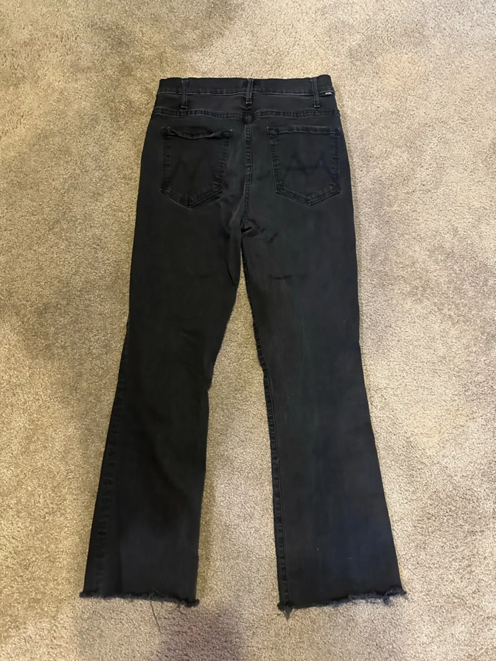 Mother The Hustler Ankle Fray Not Guilty Wash Jeans Denim Crop